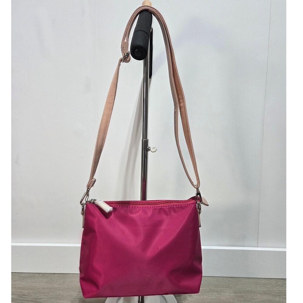 David Jones Paris Pink Nylon Purse Crossbody NWOT